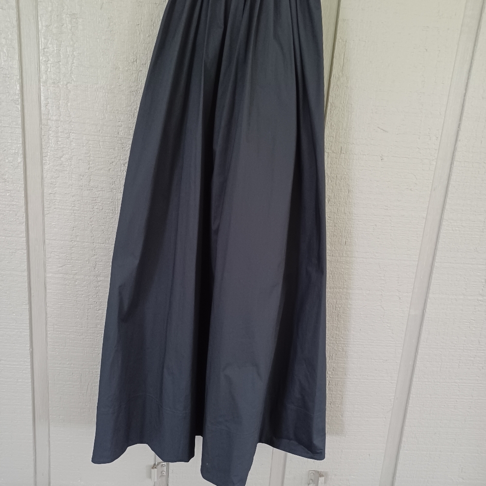 Staud Landry Maxi Dress Size XS Women Feminine Cotton Blend Pockets Smock Black - Picture 8 of 13